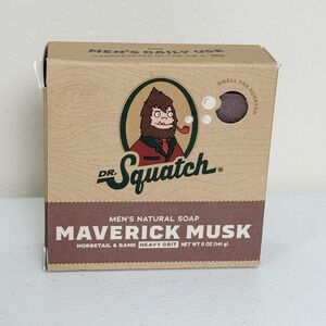 Dr. Squatch MAVERICK MUSK Men's 5oz Heavy Grit Natural Soap Bars New